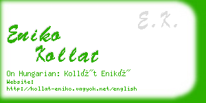 eniko kollat business card